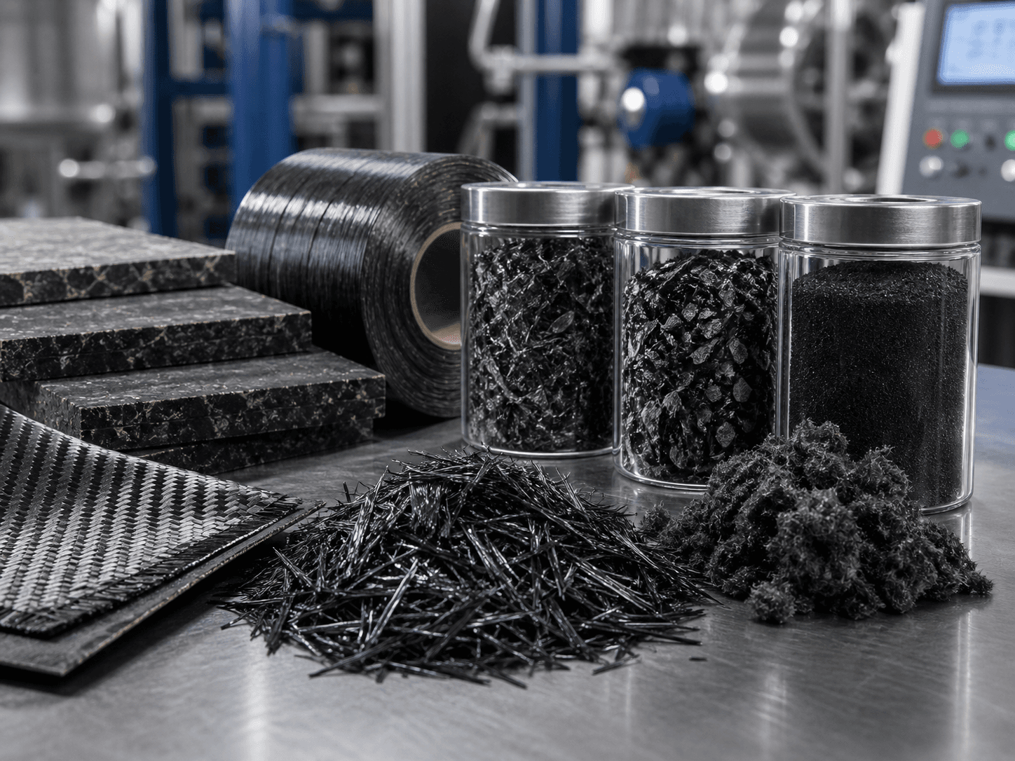 Recovered carbon fibre material prepared for circular manufacturing applications
