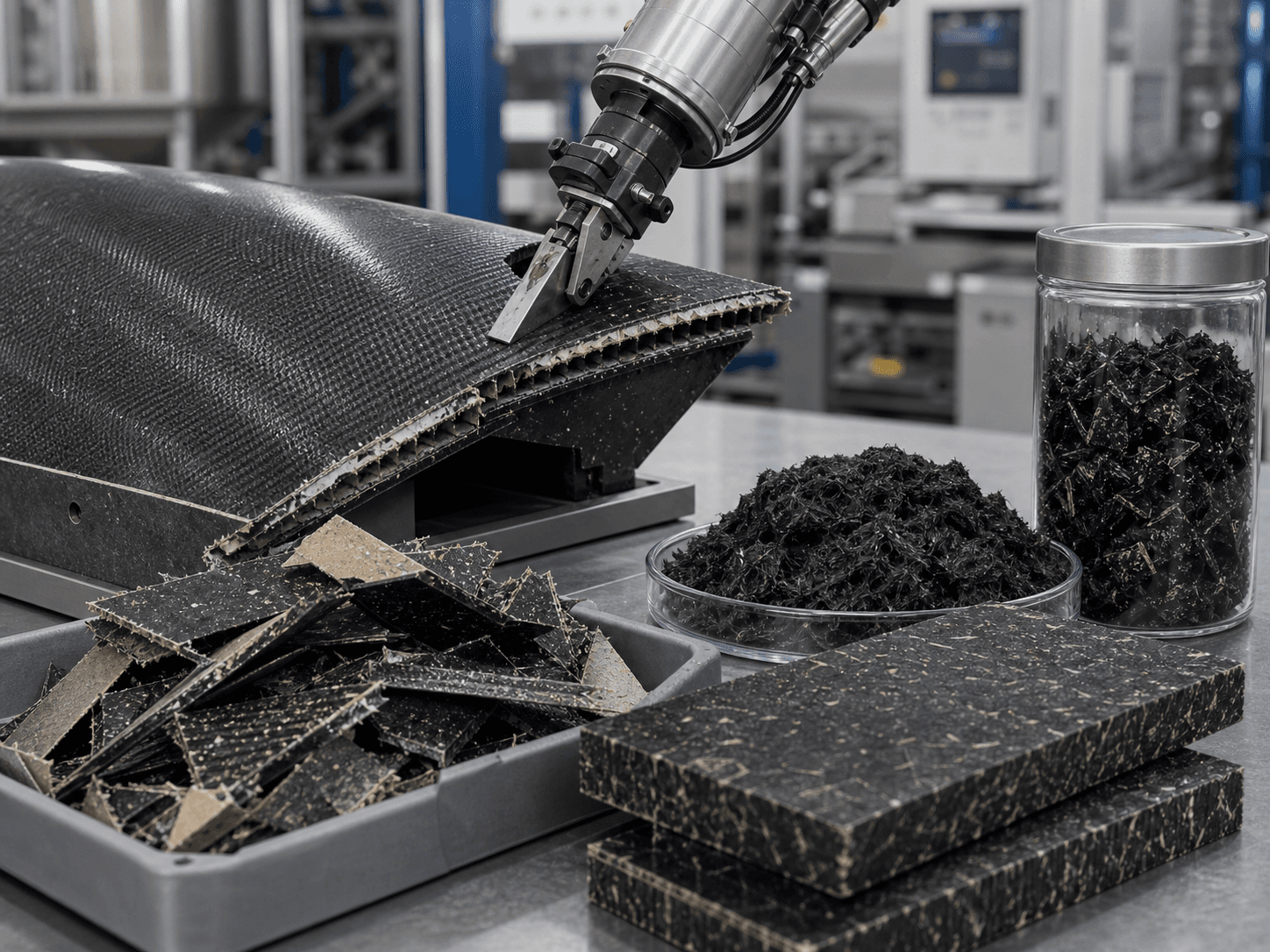Thermoset composite recovery process for difficult aerospace materials