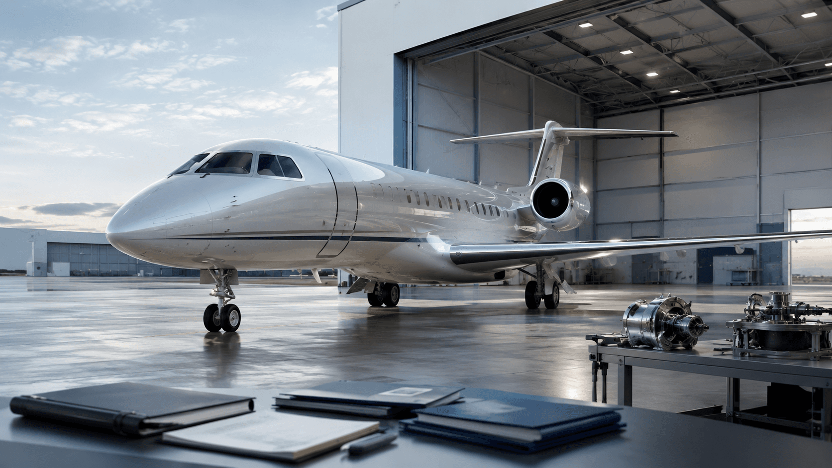 Professional aircraft asset scene representing JPP Aero services