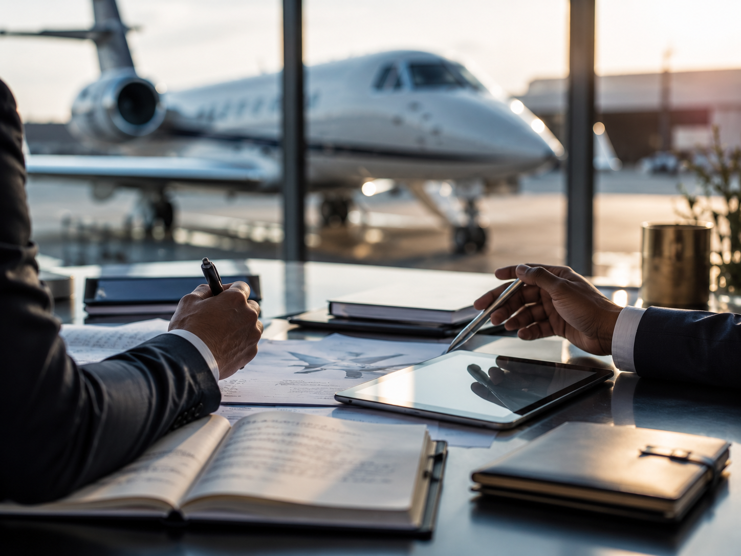 Professional aviation business inquiry environment