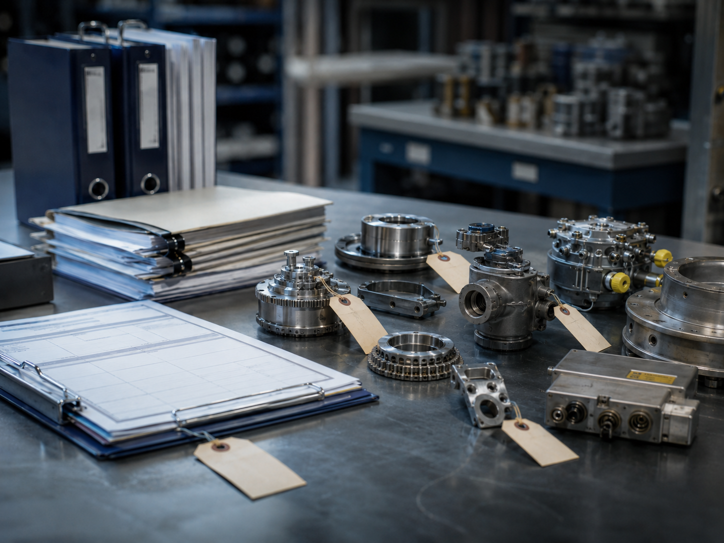 Technical aircraft parts and documentation context